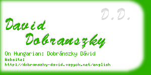 david dobranszky business card