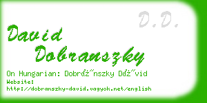 david dobranszky business card